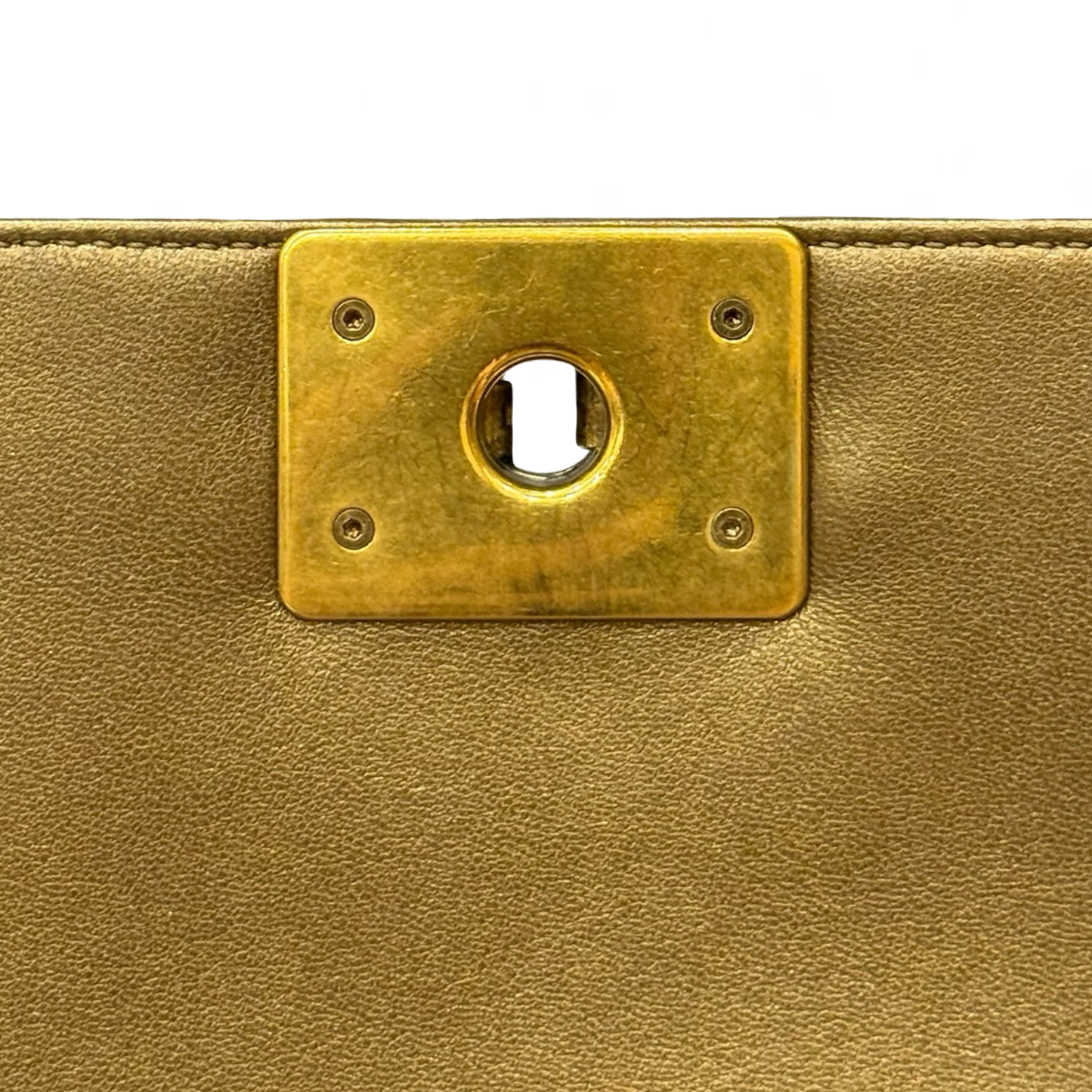 Chanel Quilted Medium Boy Bag - Aged GHW / Gold