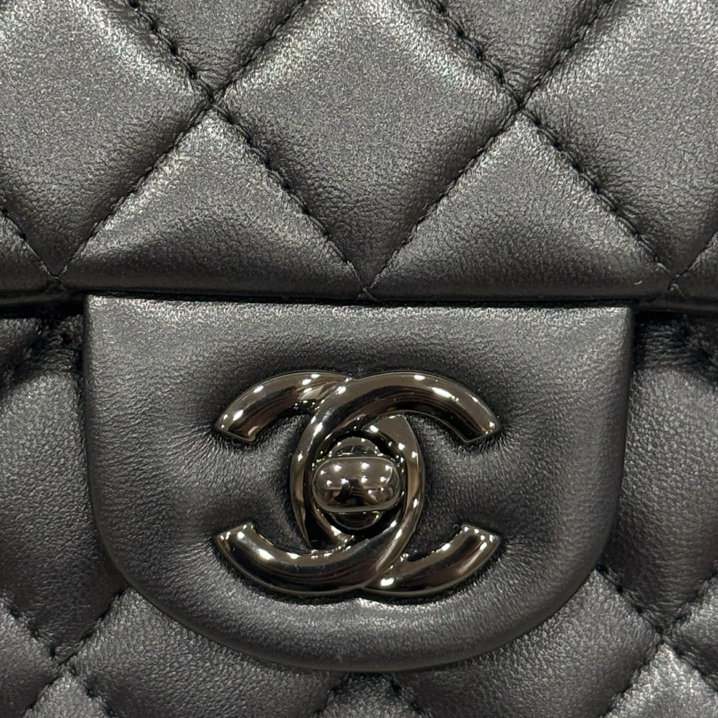 Chanel Quilted Lambskin Mini Top Handle Flap - So Black