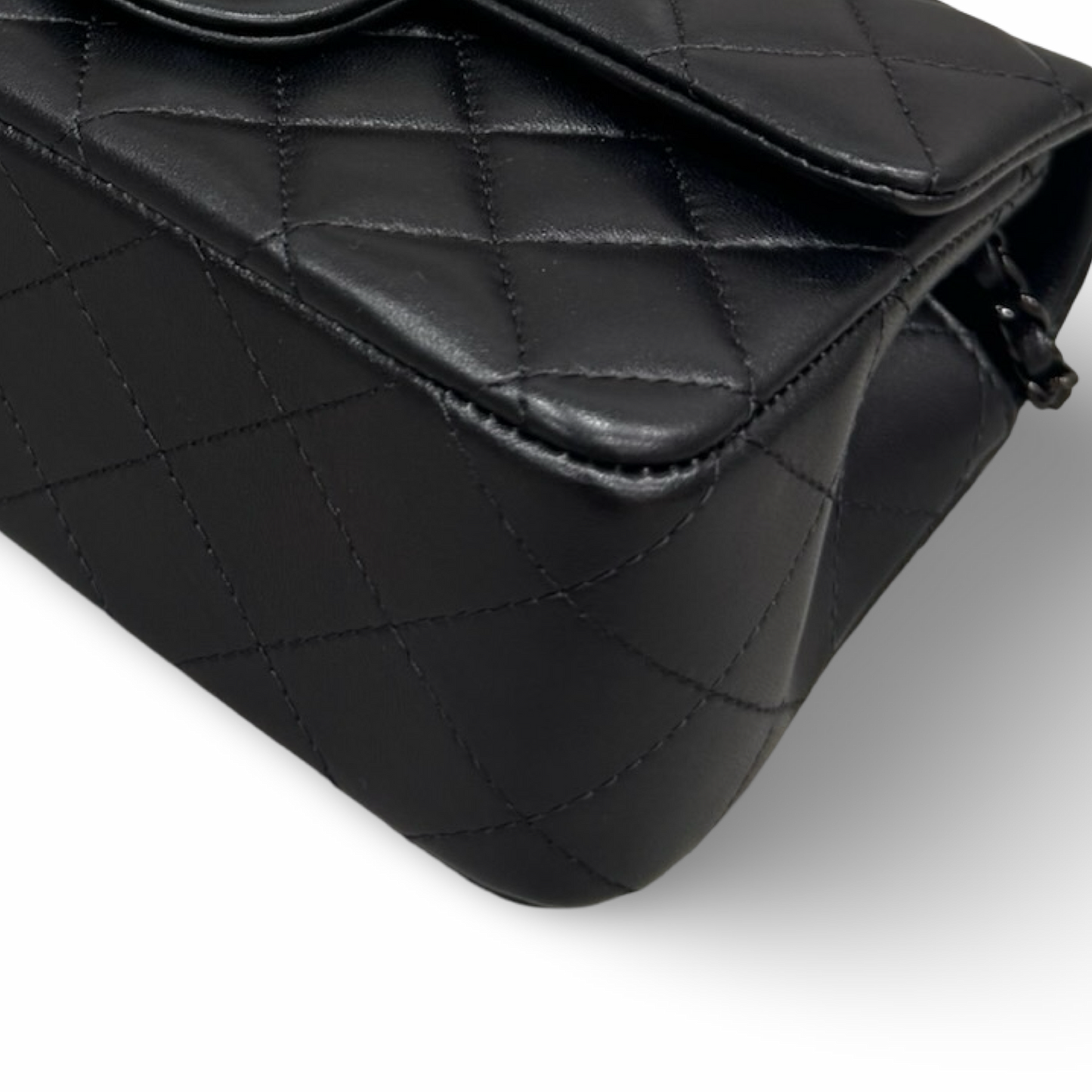 Chanel Quilted Lambskin Mini Top Handle Flap - So Black