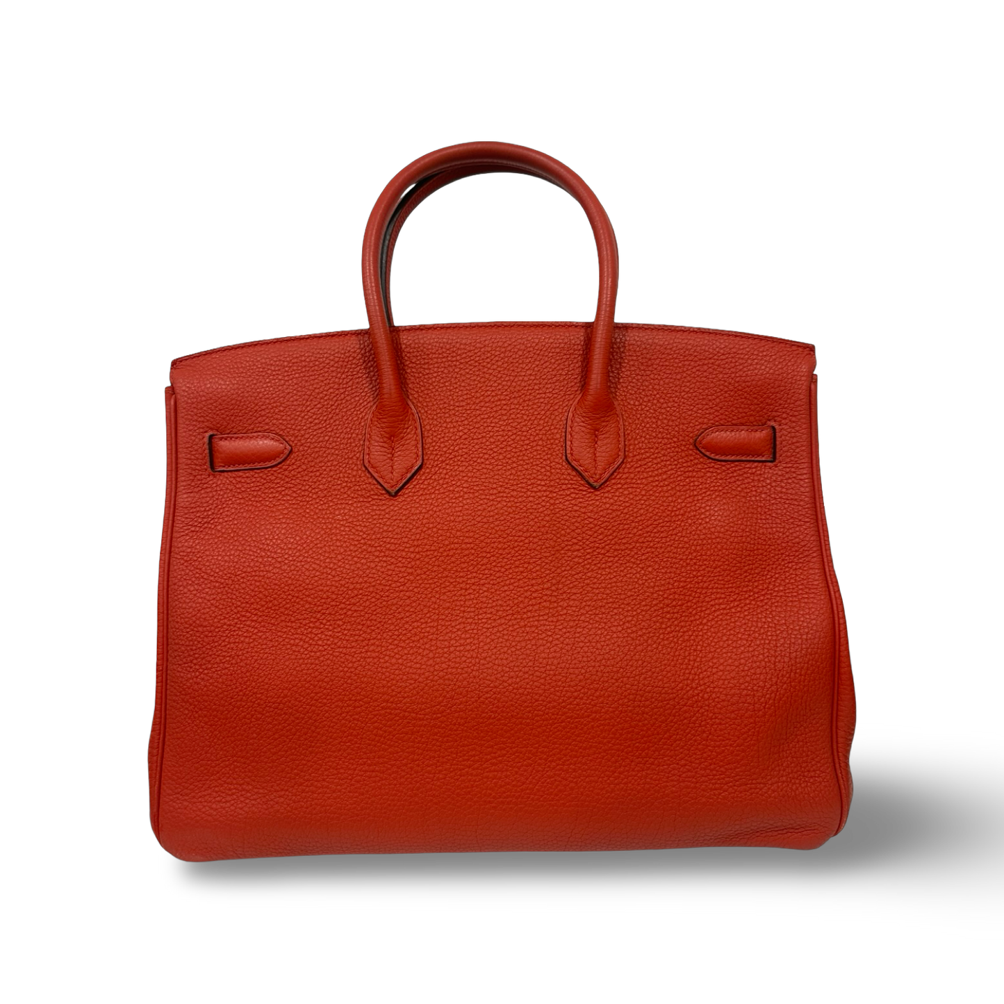 Herme Togo 35 Birkin Bag - GHW / Red