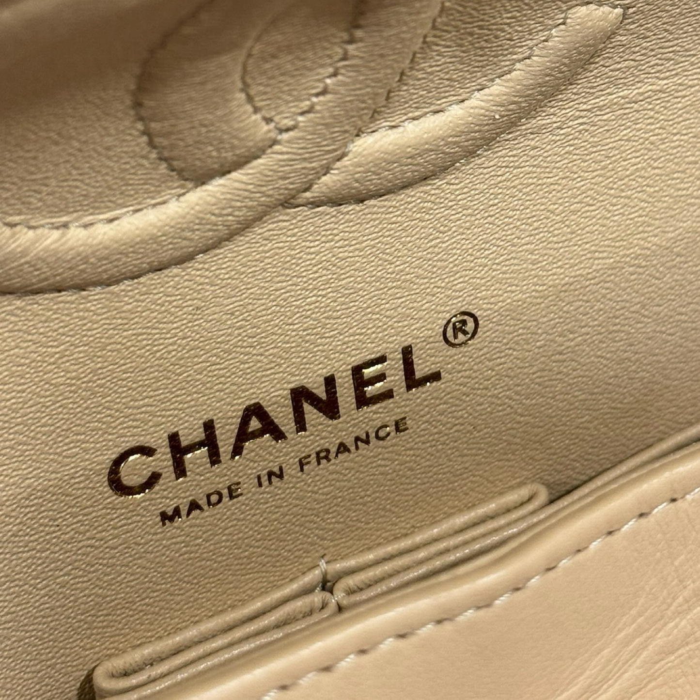 Chanel Quilted Lambskin Medium Double Flap - GHW / Dark Beige