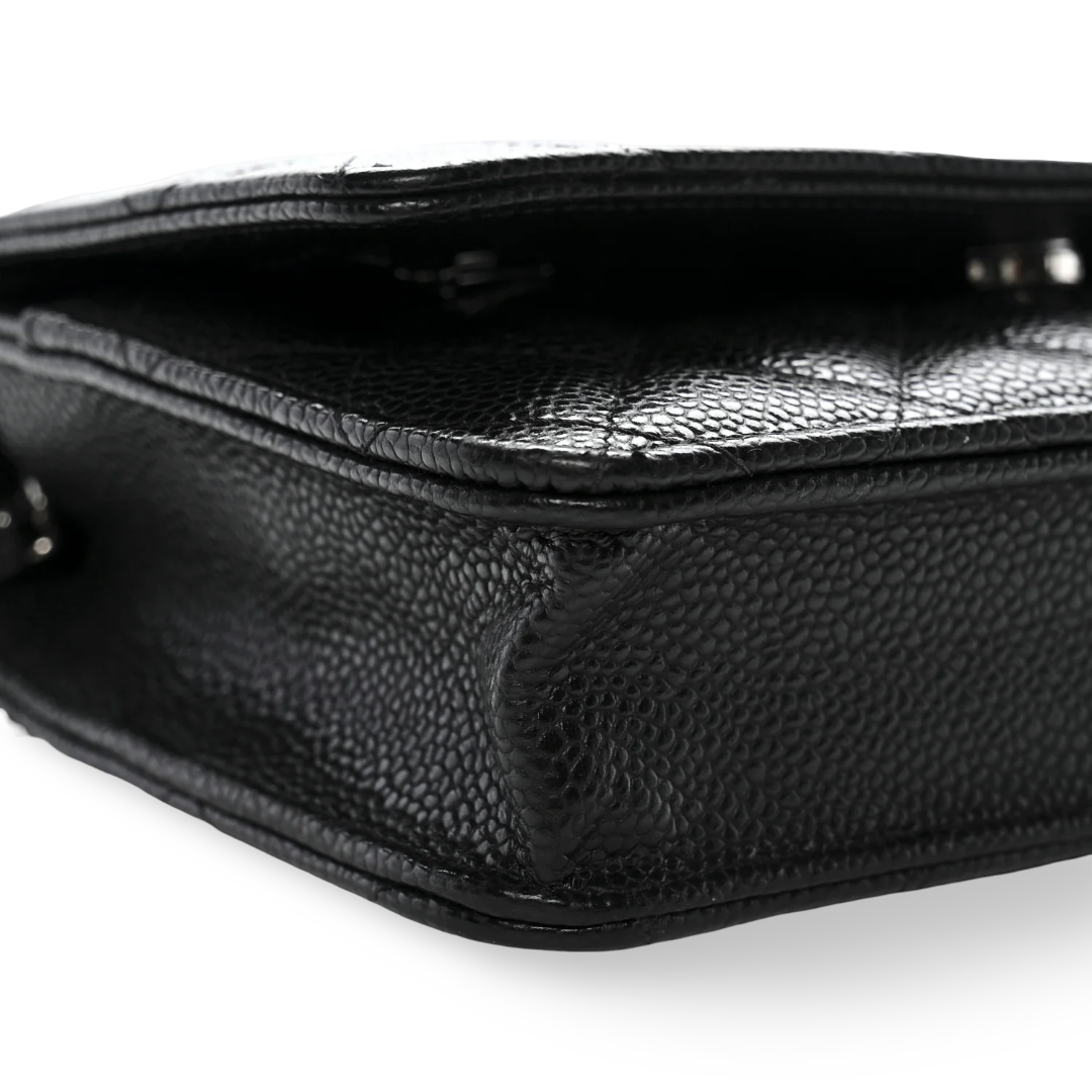 Chanel Quilted Caviar WOC - SHW/ Black
