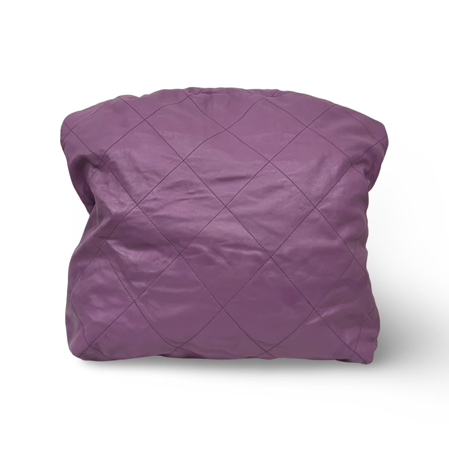 Chanel Quilted Lambskin Large 22 Bag - GHW / Purple