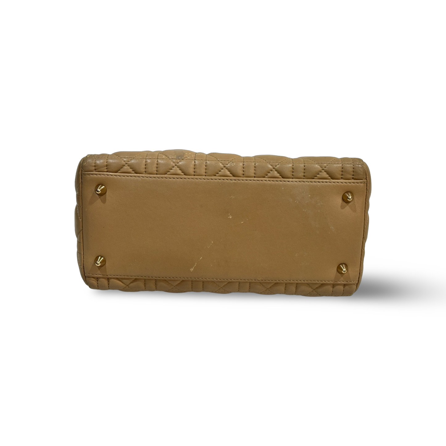 Dior Classic Lambskin Cannage Medium Lady Bag Neutral