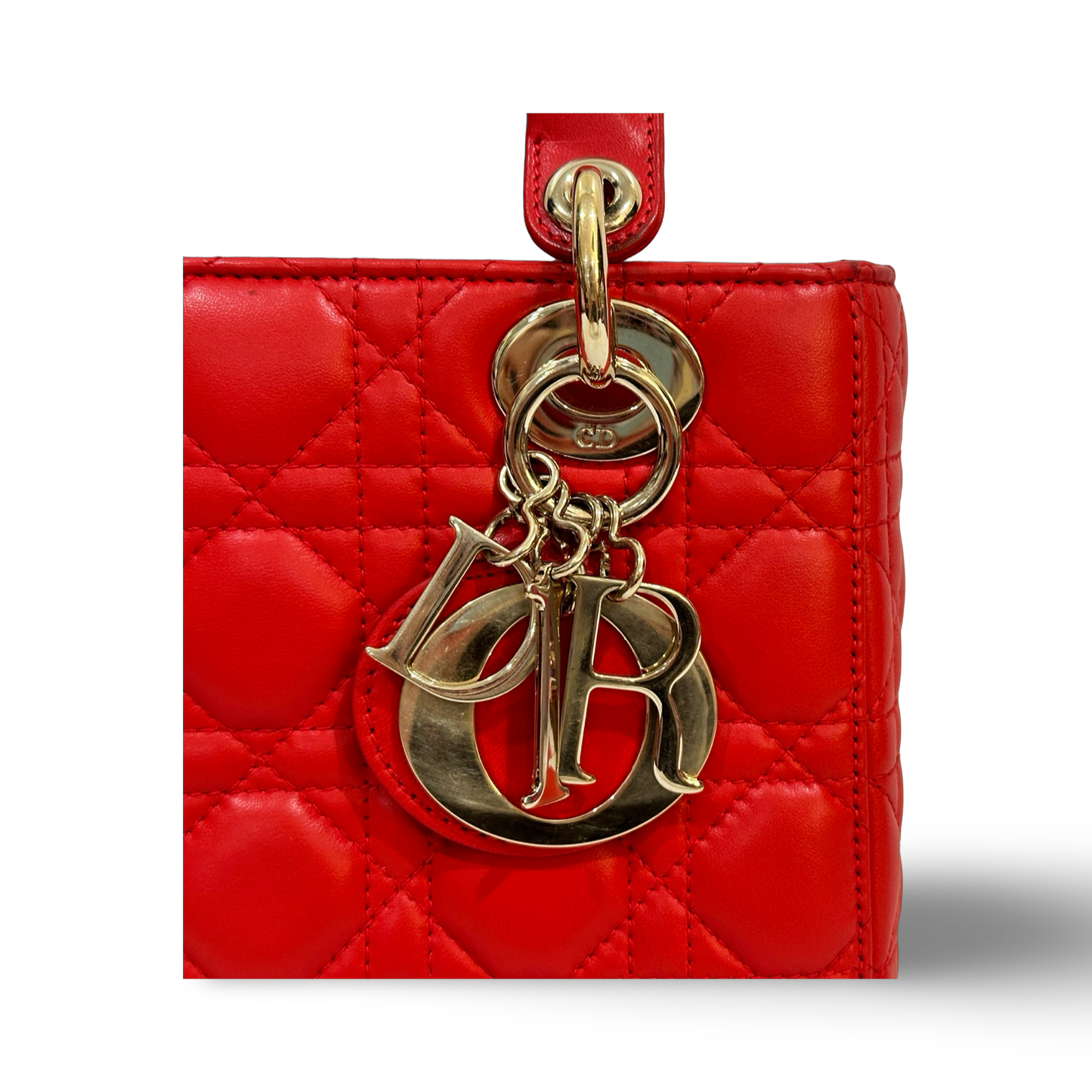 Dior Classic Lambskin Small My ABCDior Lady Dior Bag Red