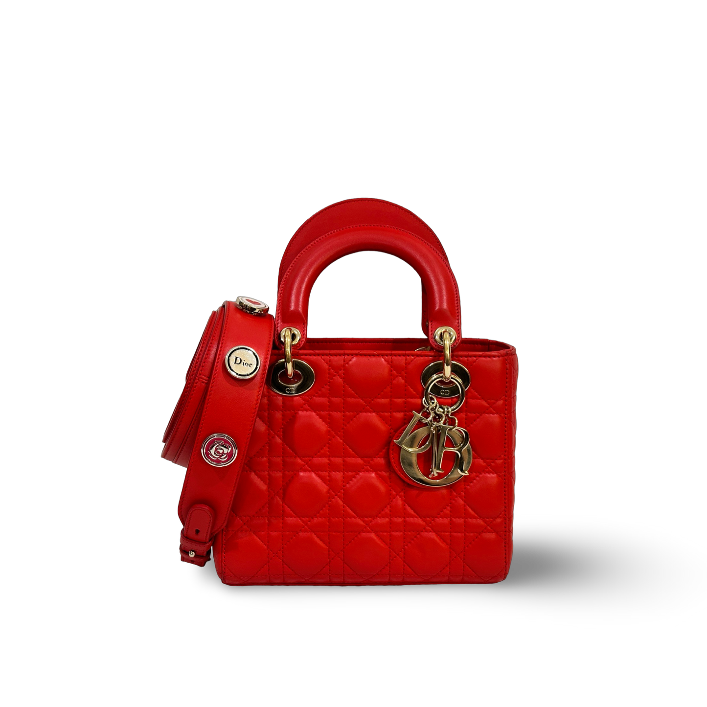 Dior Classic Lambskin Small My ABCDior Lady Dior Bag Red