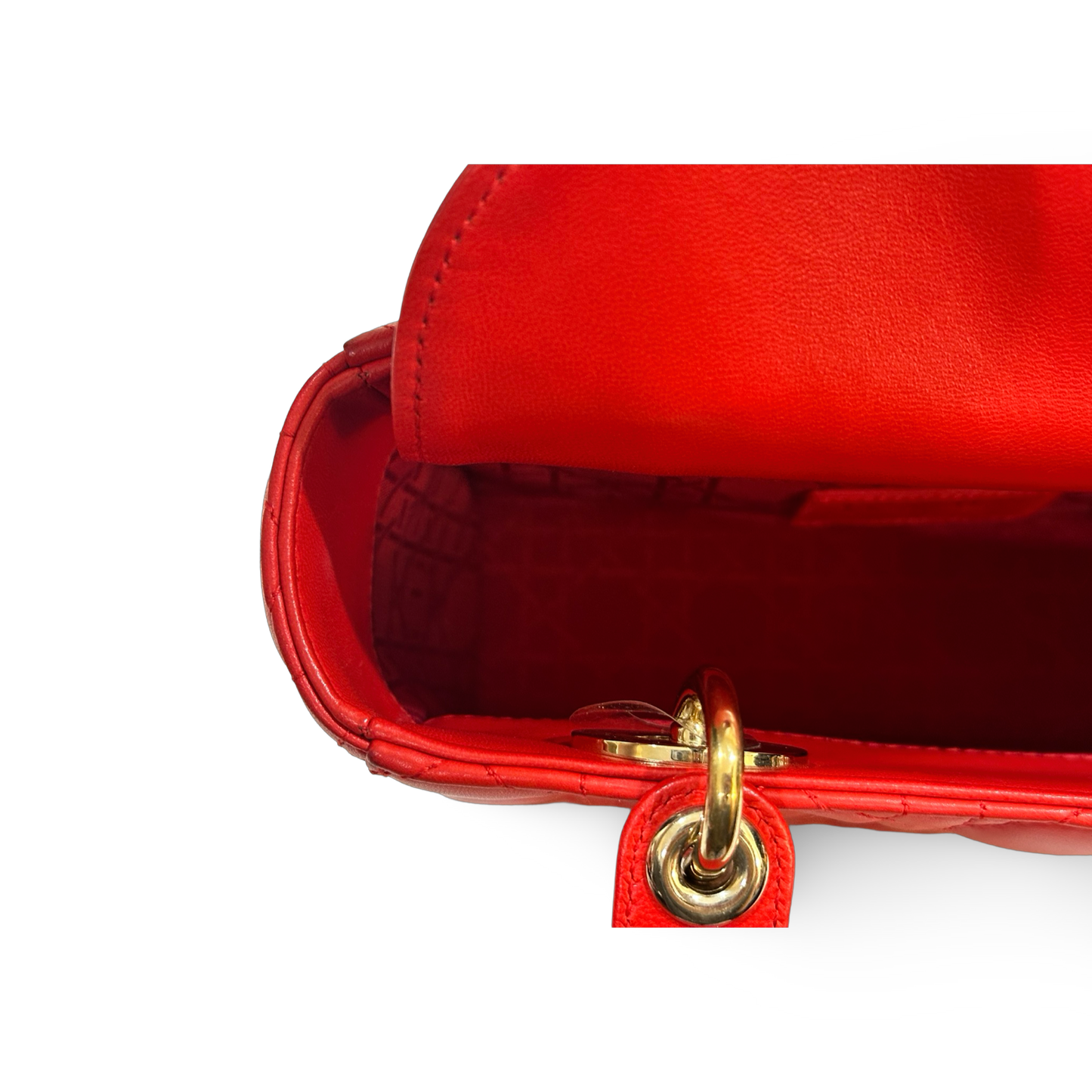 Dior Classic Lambskin Small My ABCDior Lady Dior Bag Red