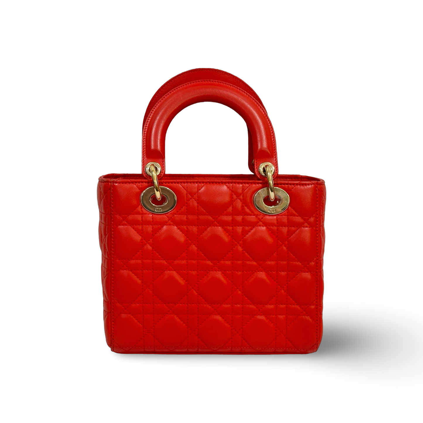 Dior Classic Lambskin Small My ABCDior Lady Dior Bag Red