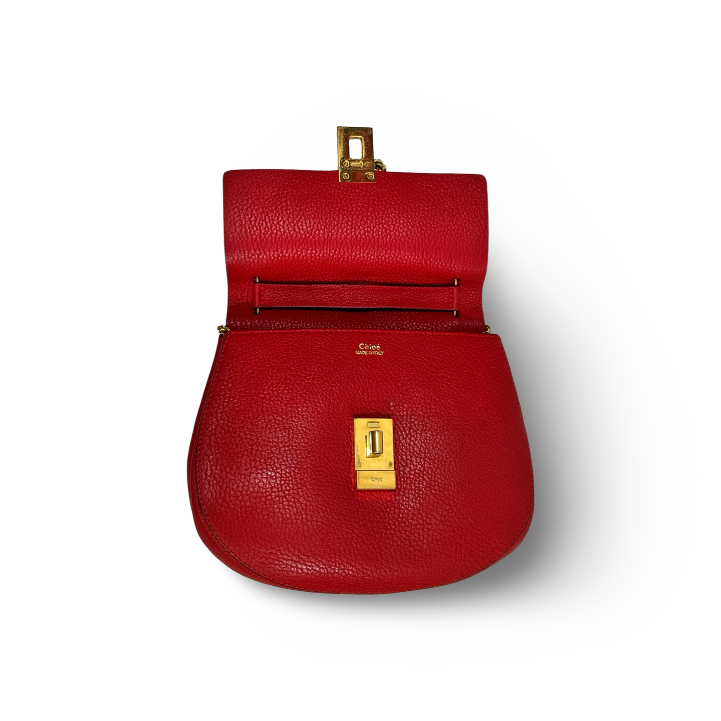 Chloé Medium Drew Bag Gold Red