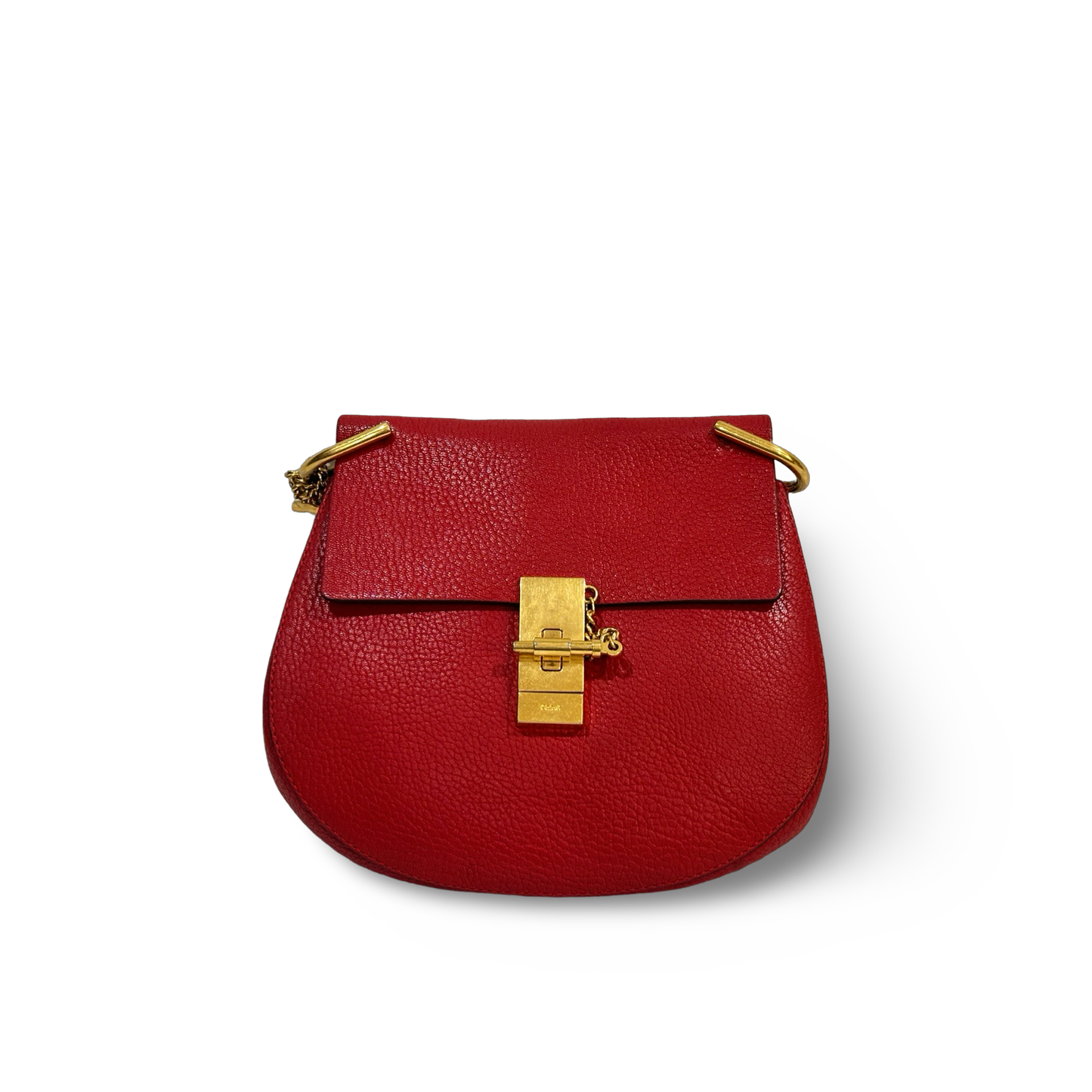 Chloé Medium Drew Bag Gold Red