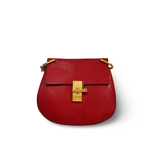 Chloé Medium Drew Bag Gold Red