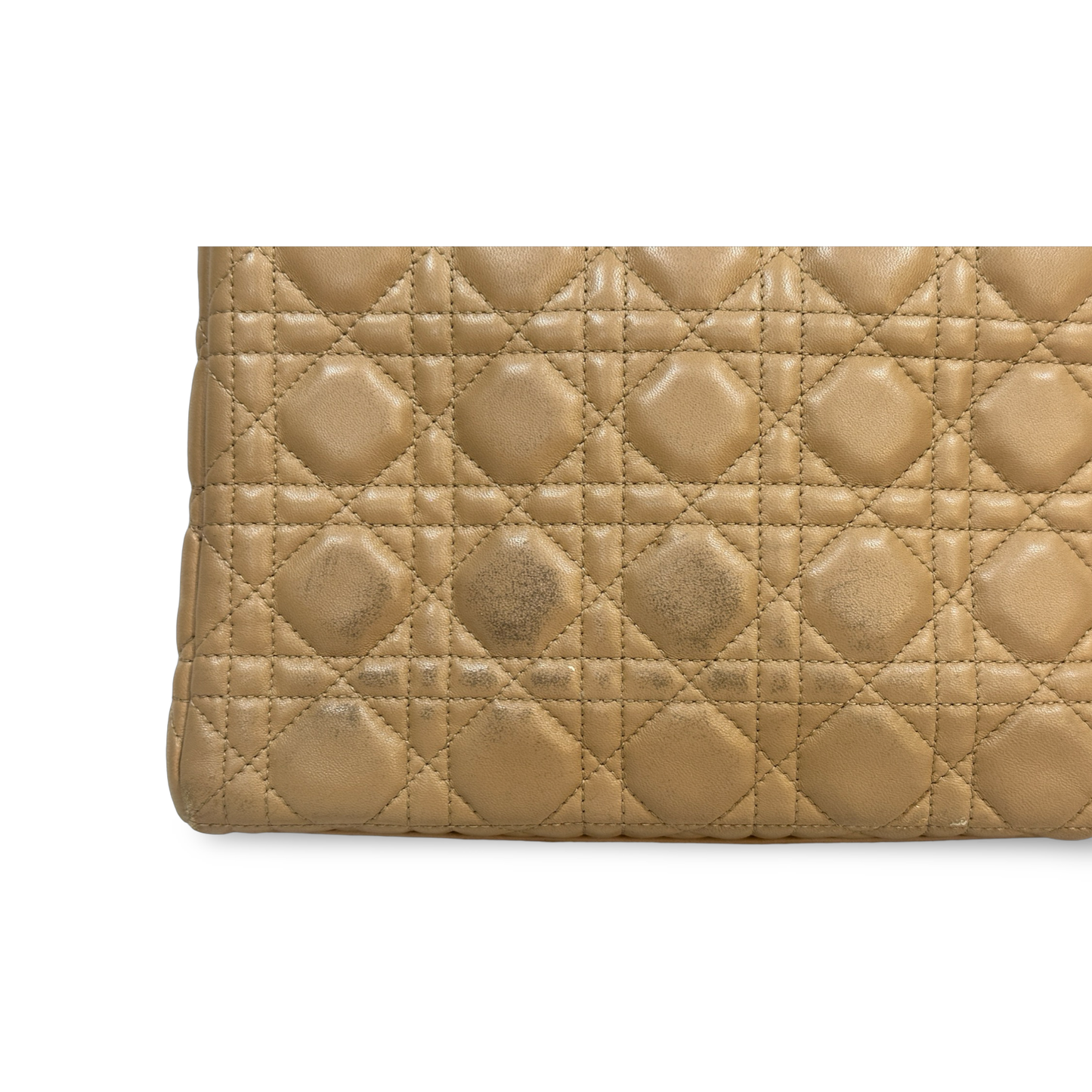 Dior Classic Lambskin Cannage Medium Lady Bag Neutral