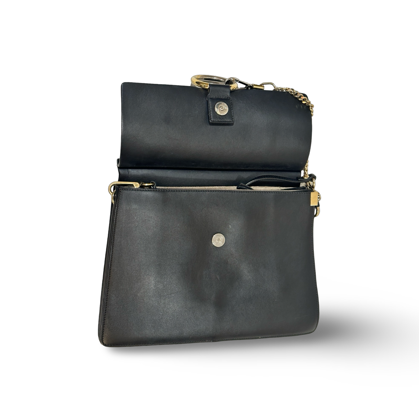 Chloé Suede Medium Faye - GHW / Black