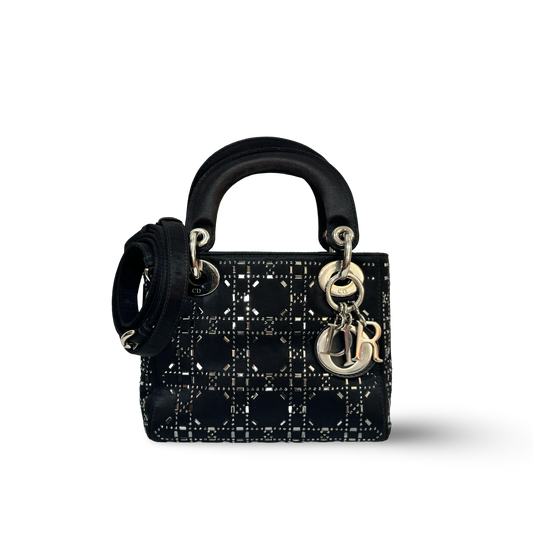 Dior Classic Mini Crystal Mini Bag Black