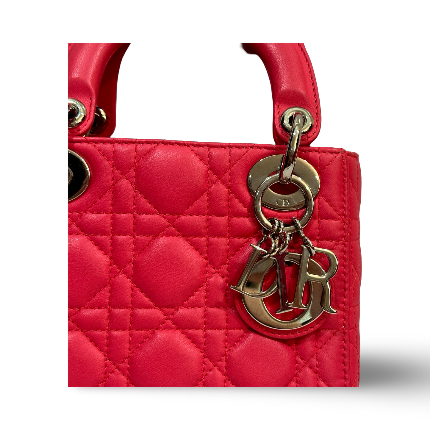 Dior Classic Lambskin Mini Lady Bag Pink