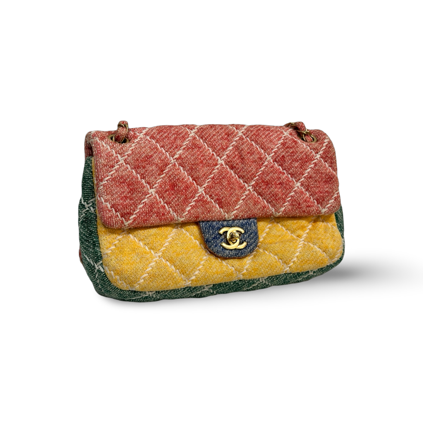Chanel Classic Tweed Muticolor Medium CF Rainbow