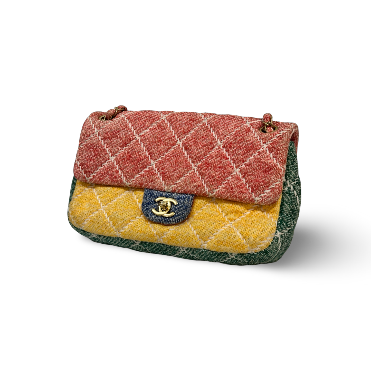 Chanel Classic Tweed Muticolor Medium CF Rainbow