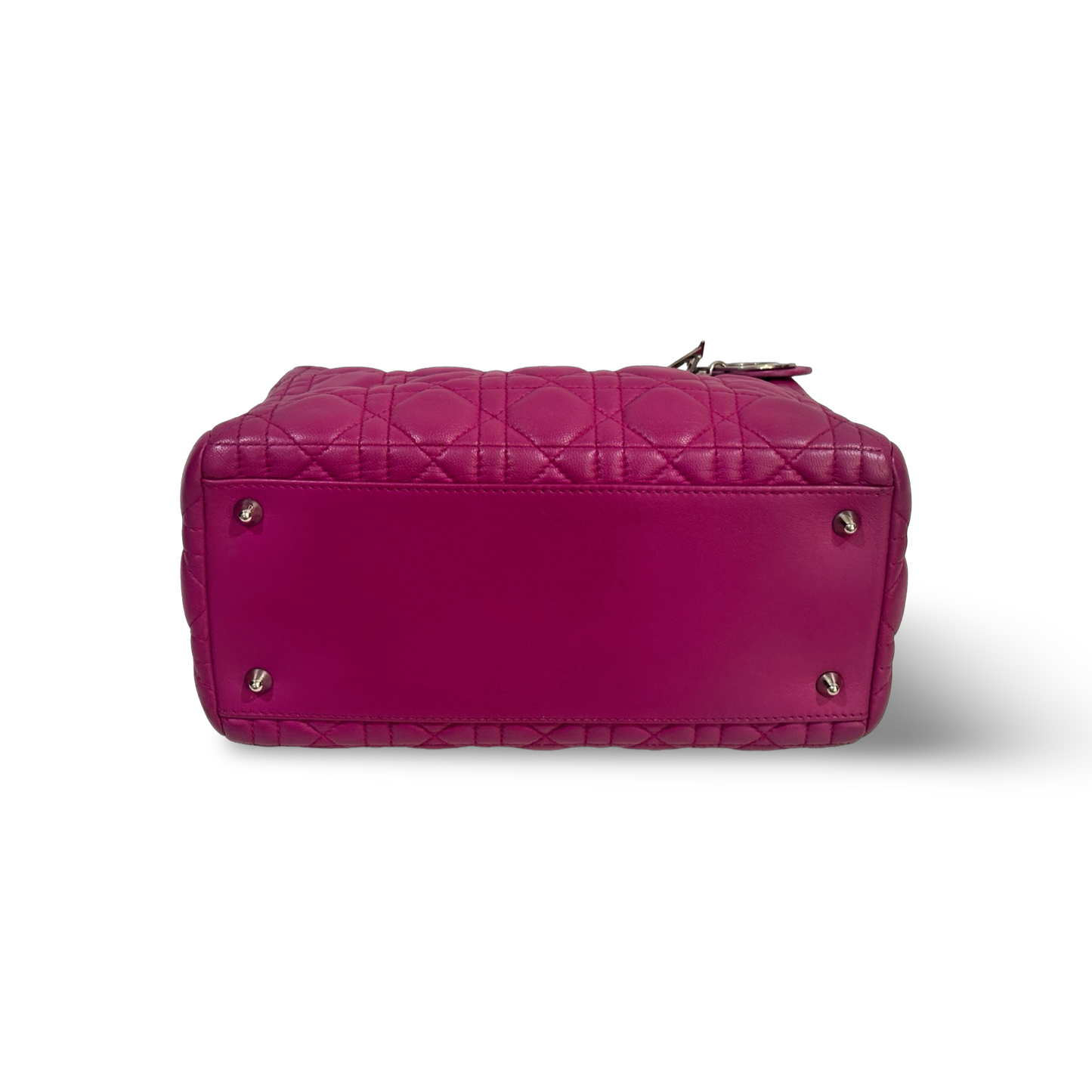 Dior Cannage Lambskin Medium Lady Bag - SHW / Purple