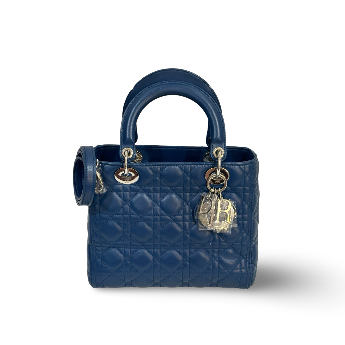 Dior Classic Lambskin Medium Lady Bag Blue