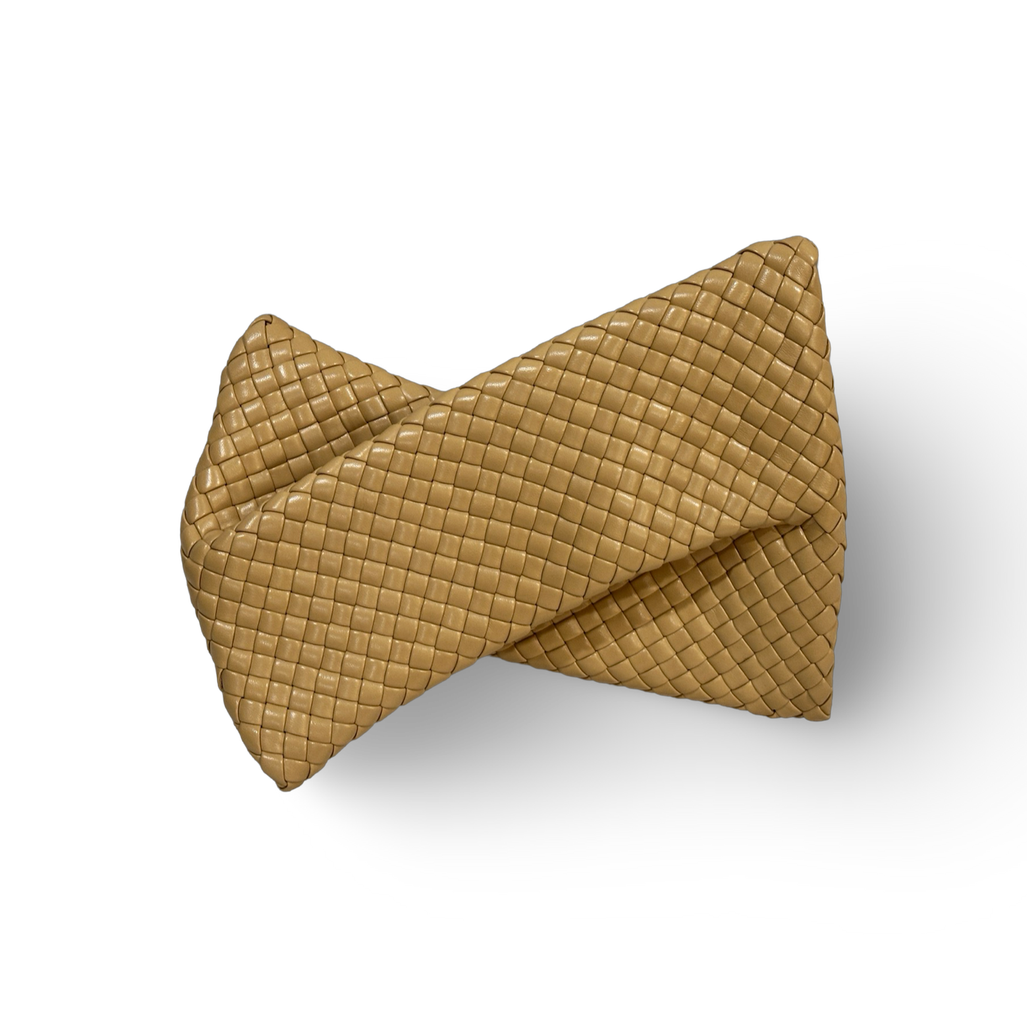 Bottega Venetta Crisscross Clutch Beige