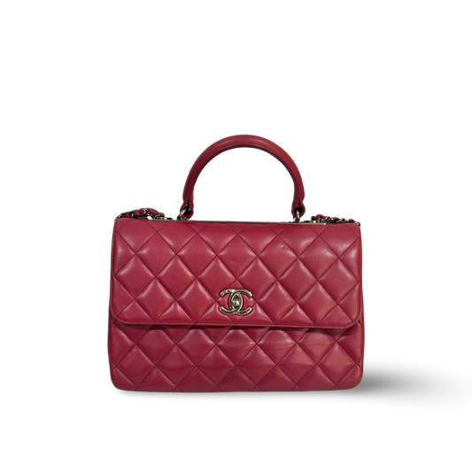 Chanel Classic Lambskin Medium Trendy CC Flap Rose Pink