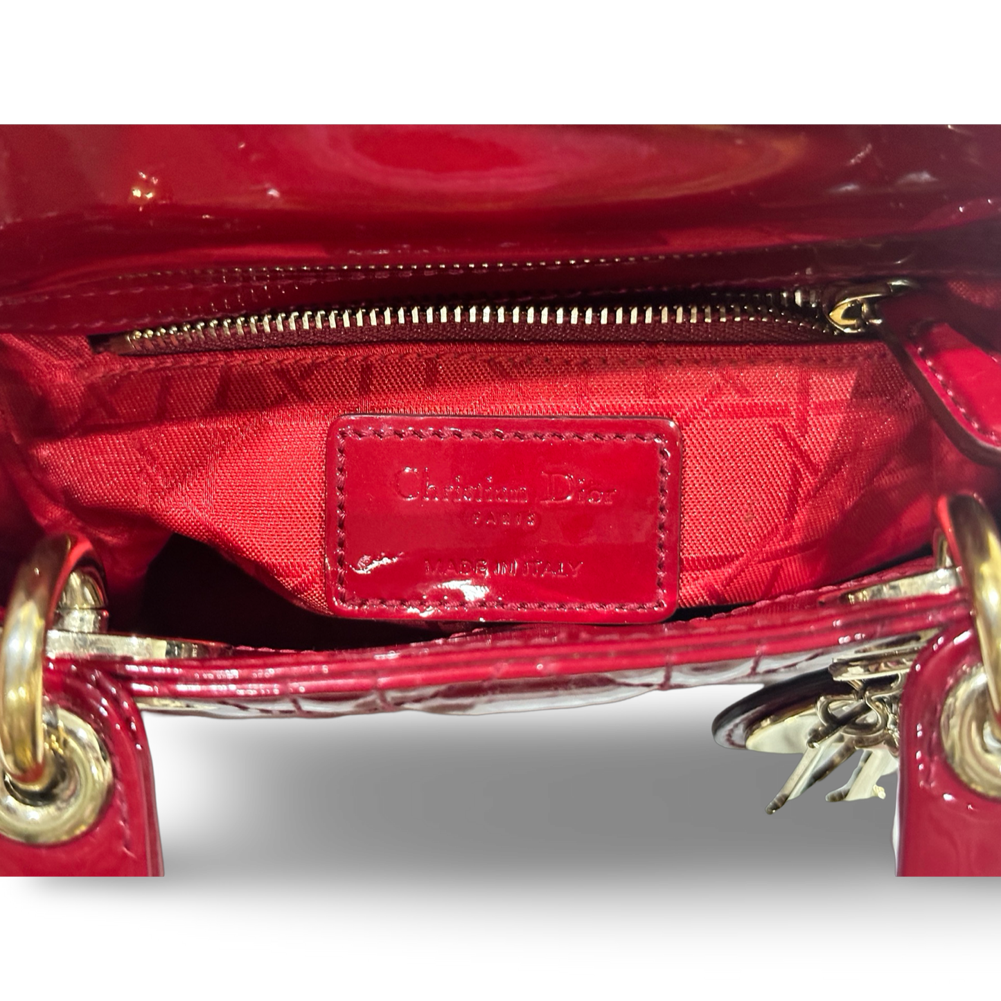 Dior Classic Patent Mini Lady Dior Bag