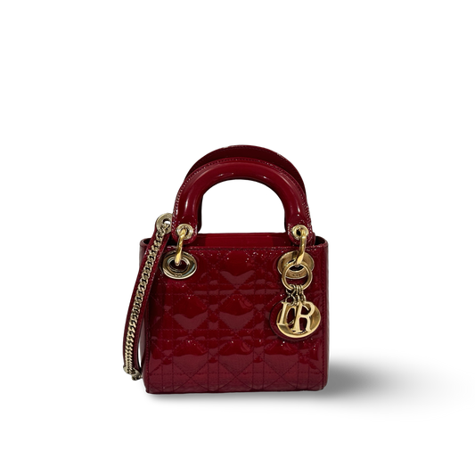 Dior Classic Patent Mini Lady Dior Bag
