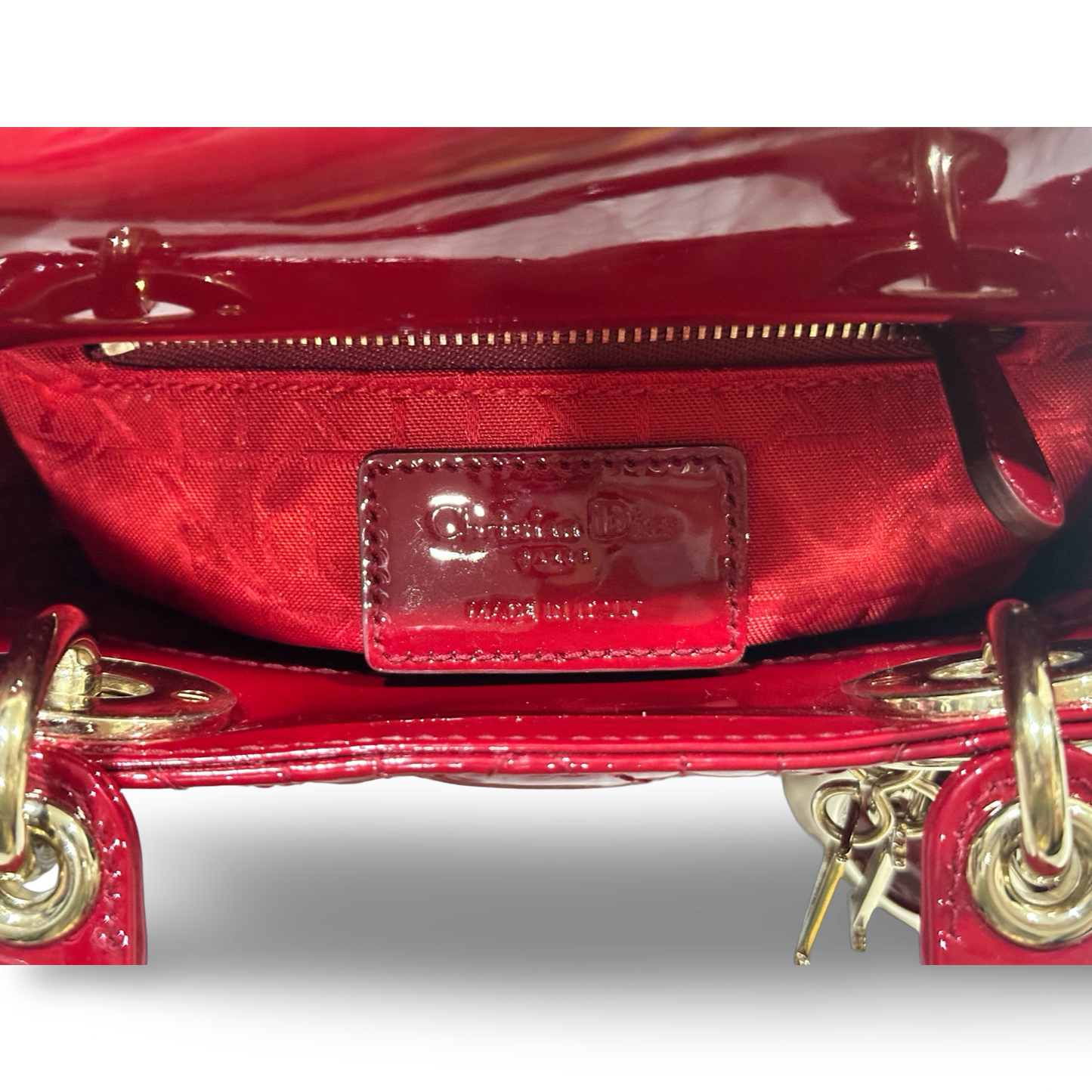 Dior Classic Patent Mini Lady Dior Bag