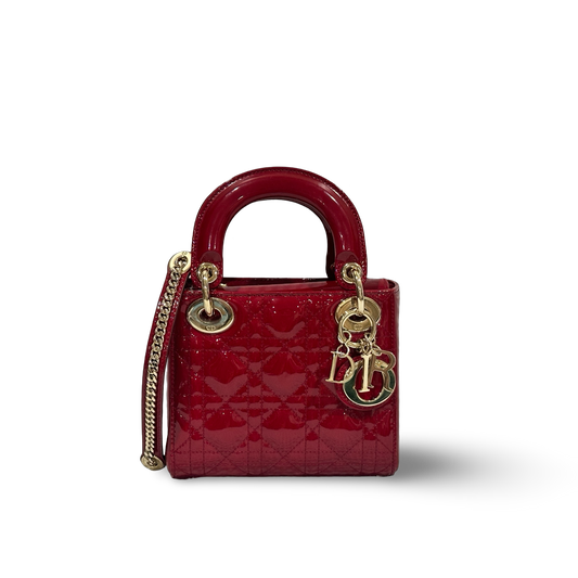 Dior Classic Patent Mini Lady Dior Bag