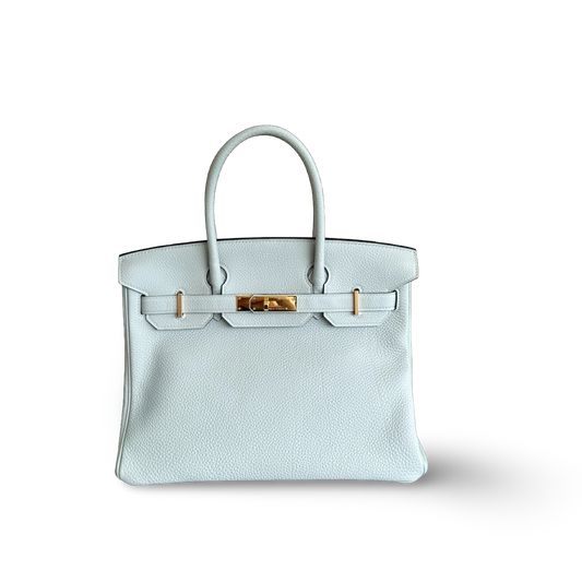 Hermes Togo 30 Birkin Bag - GHW / Gris Perle