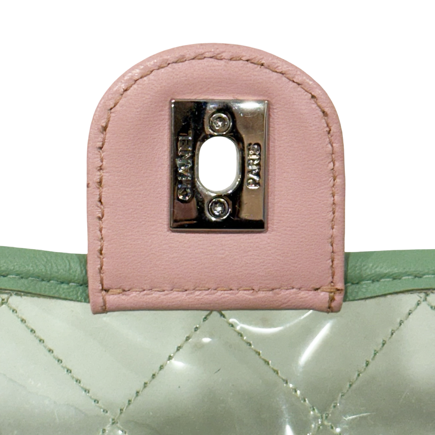 Chanel Quilted PVC Small Single Flap Bag - SHW / Pink / Blue