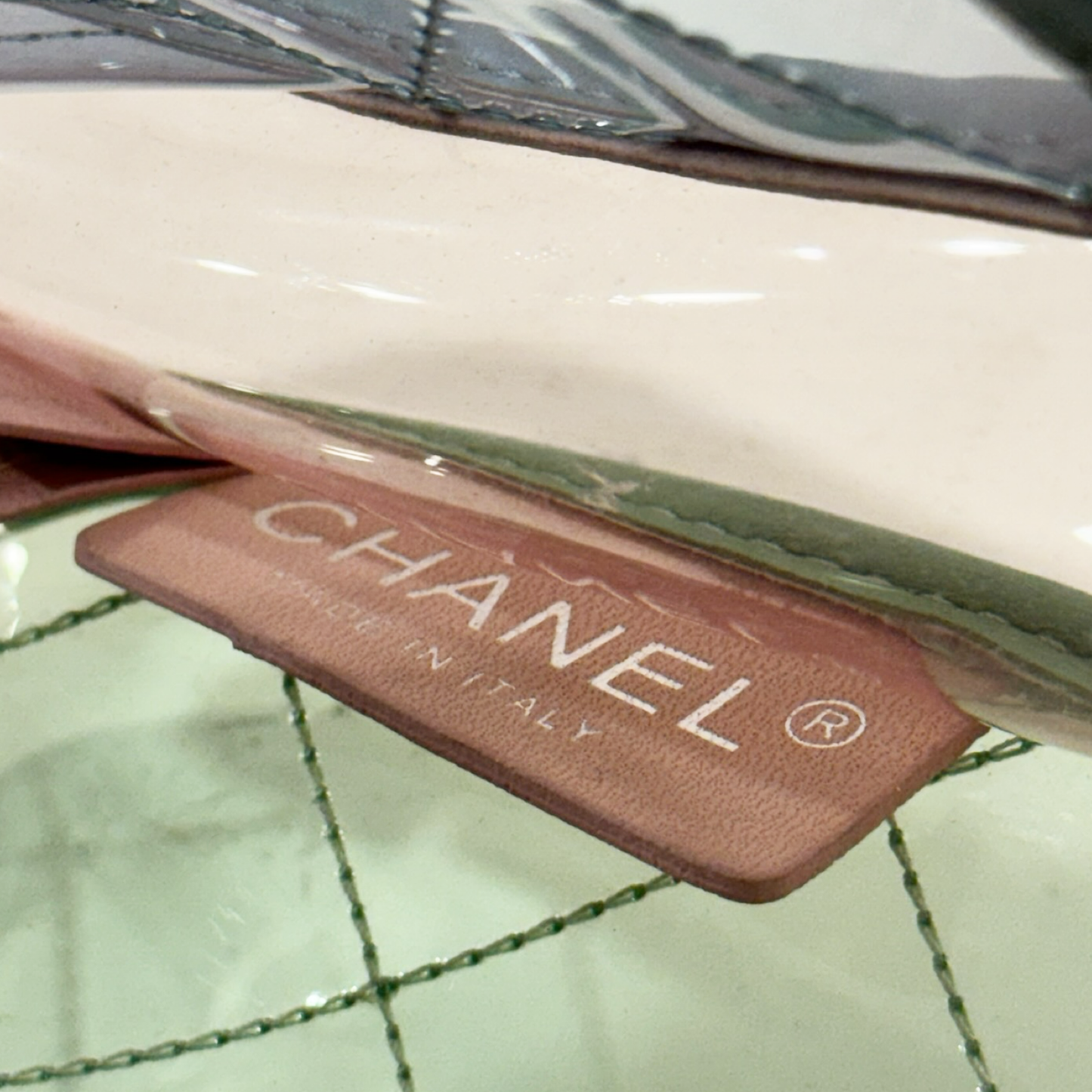 Chanel Quilted PVC Small Single Flap Bag - SHW / Pink / Blue