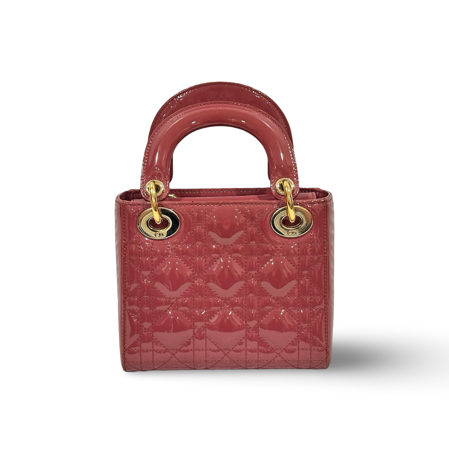 Dior Classic Mini Patent Lady Bag Rose Pink