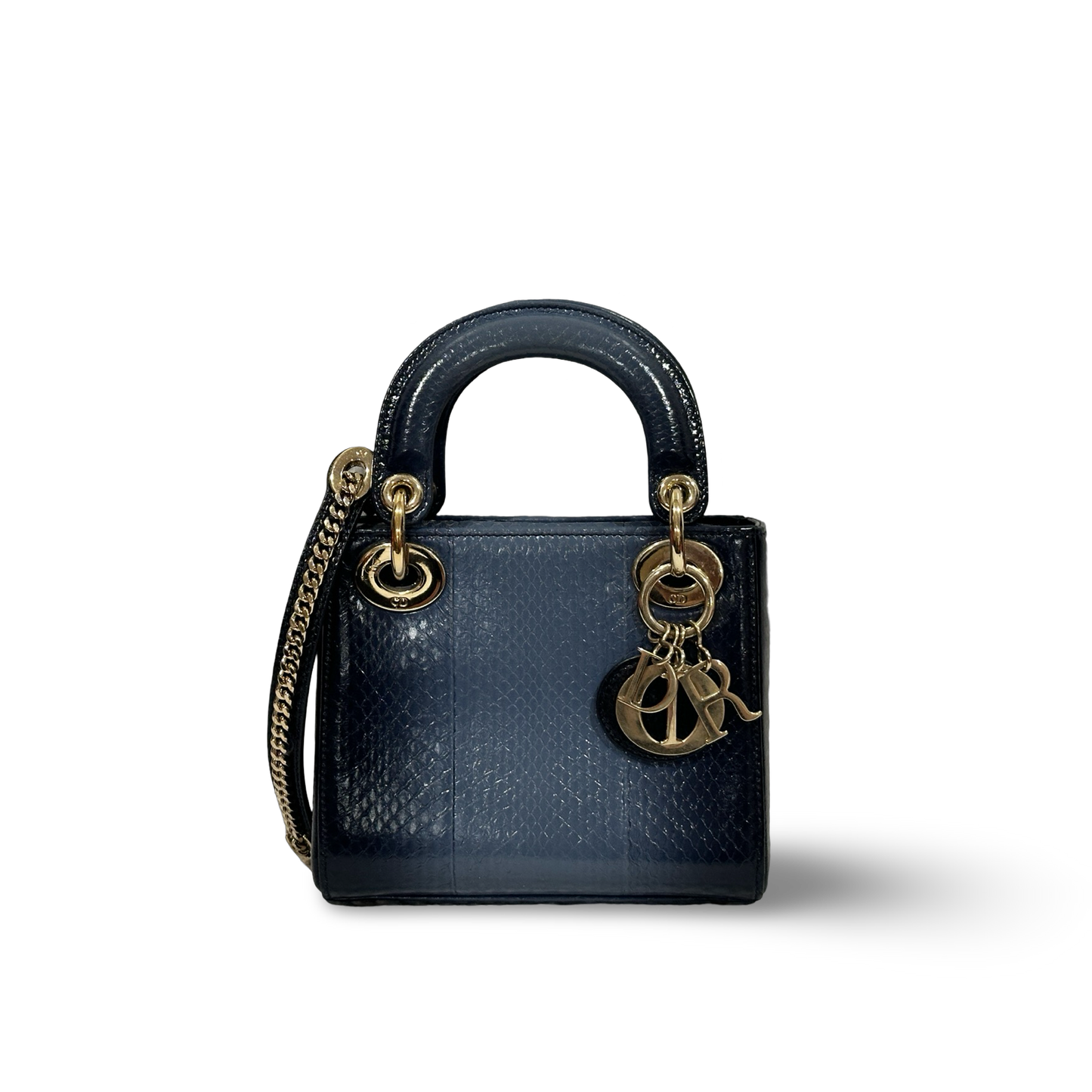 Dior Sneak Skin Mini Lady Bag Blue