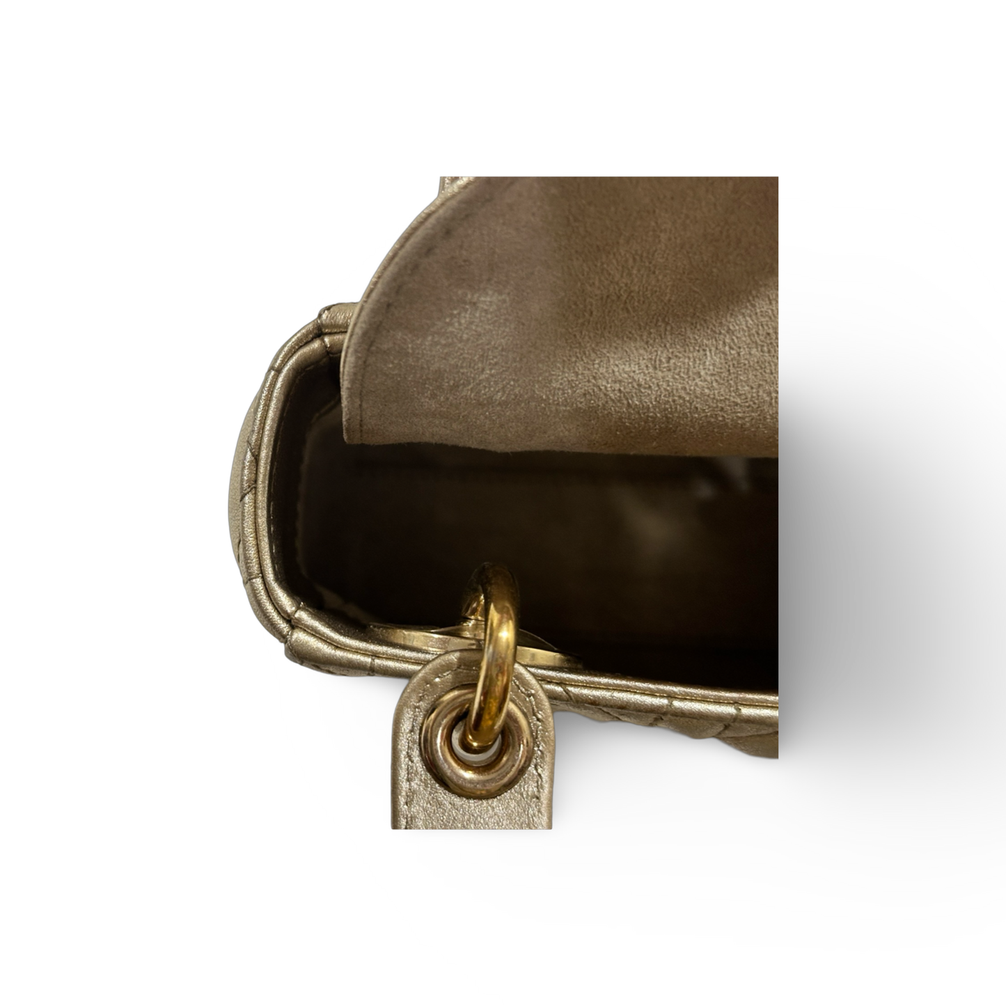 Dior Lambskin Mini Lady Champagne
