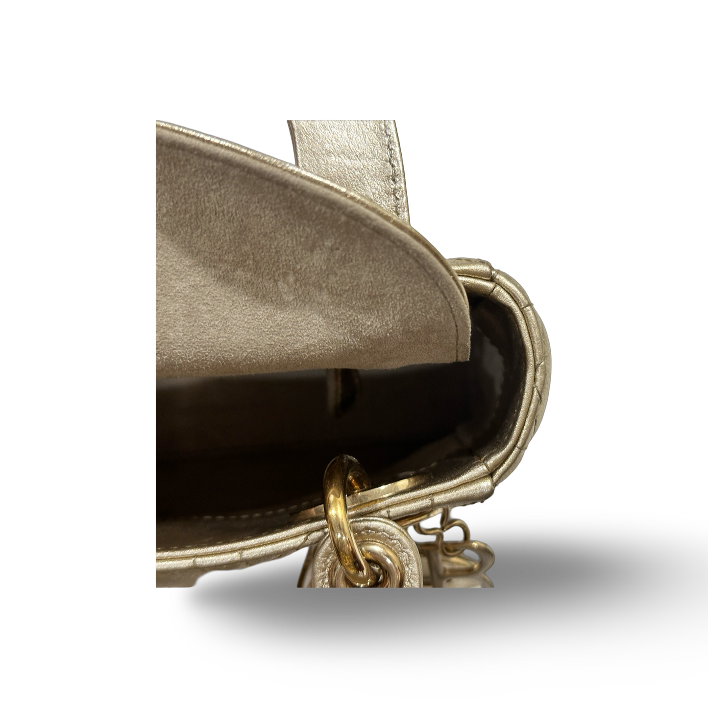 Dior Lambskin Mini Lady Champagne