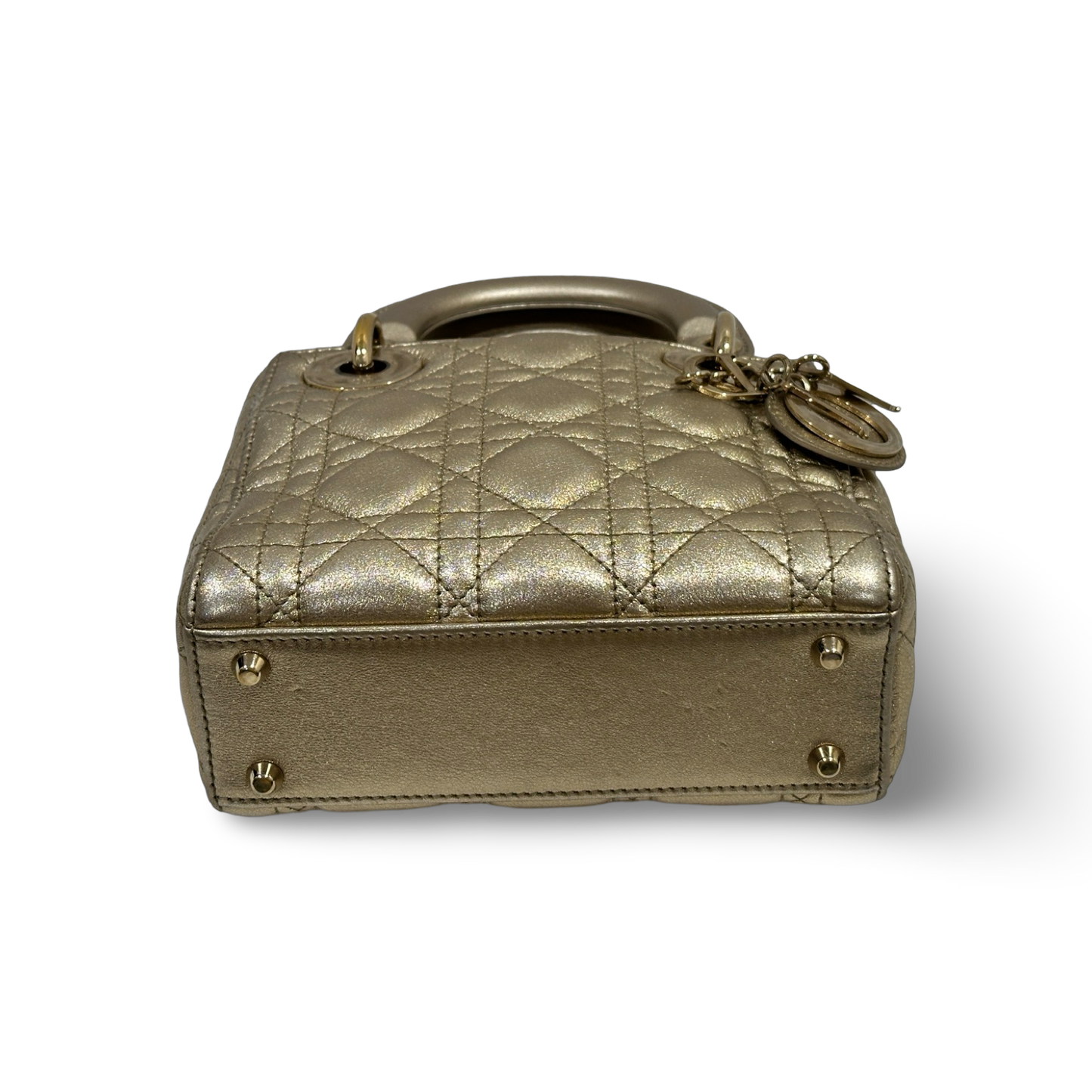 Dior Lambskin Mini Lady Champagne