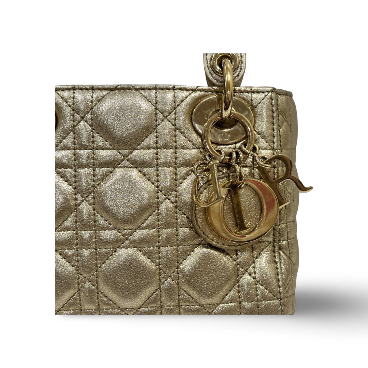 Dior Lambskin Mini Lady Champagne