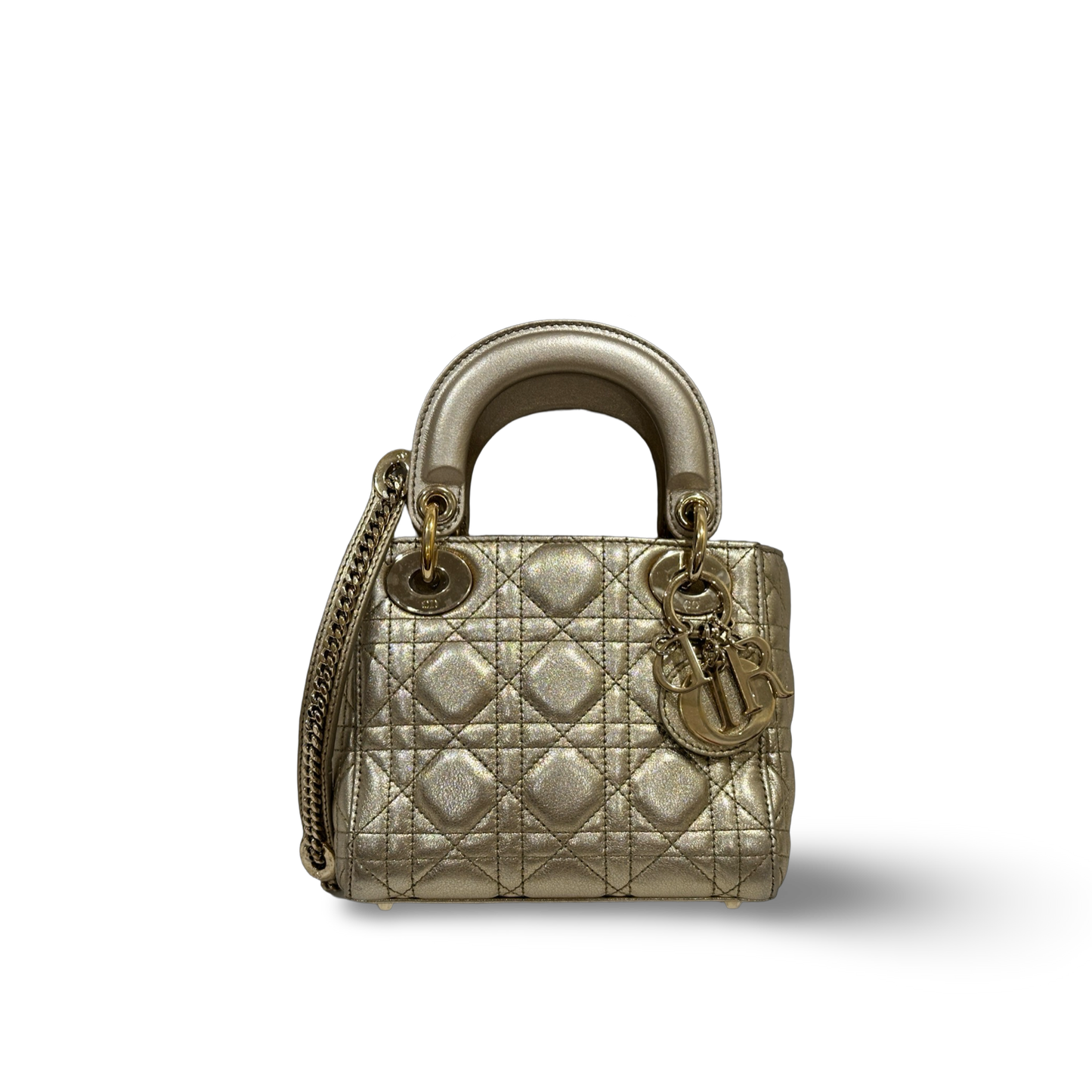 Dior Lambskin Mini Lady Champagne