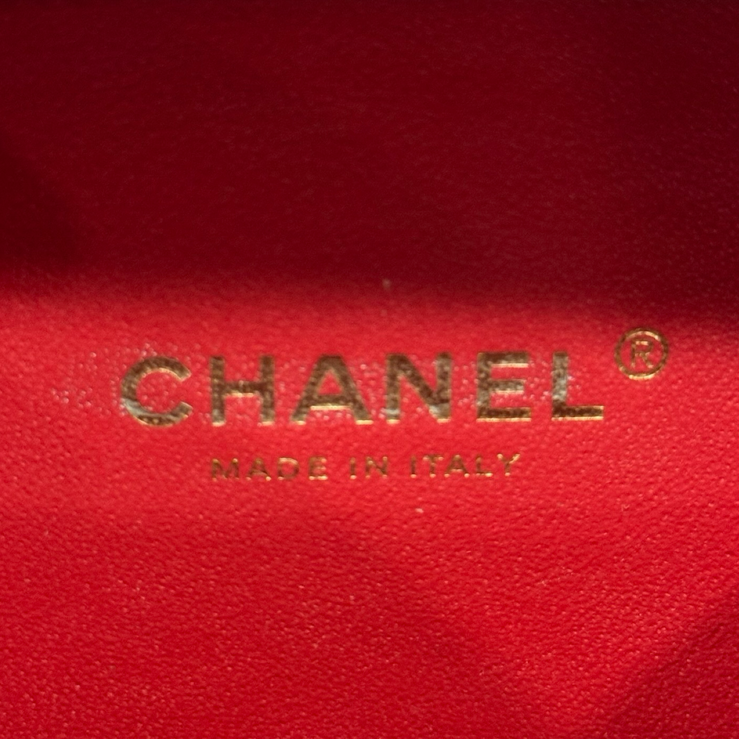 Chanel Quilted Caviar Small CC Filigree Vanity Case - GHW / Red