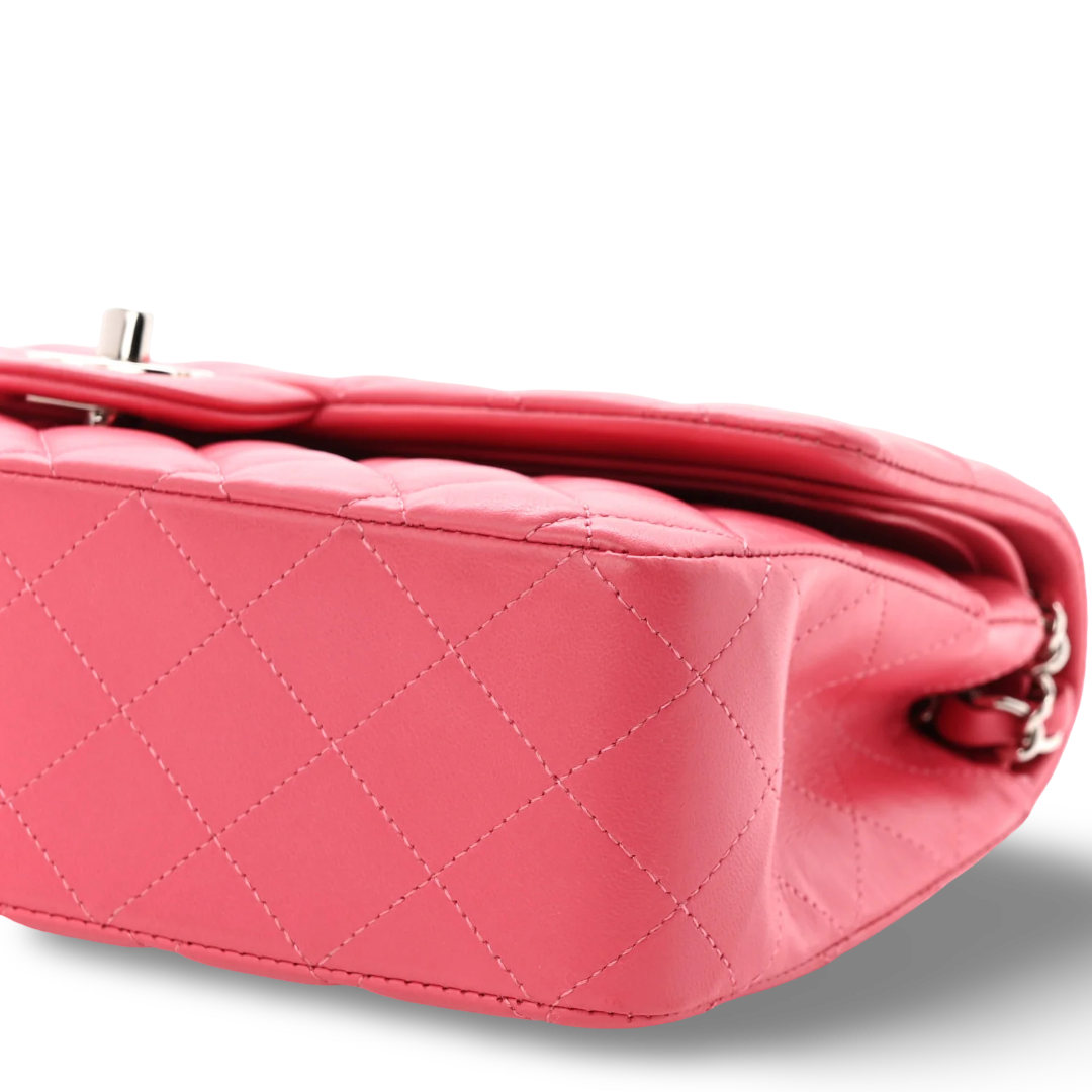 Chanel Quilted Lambskin Small Double Flap - GHW/Pink
