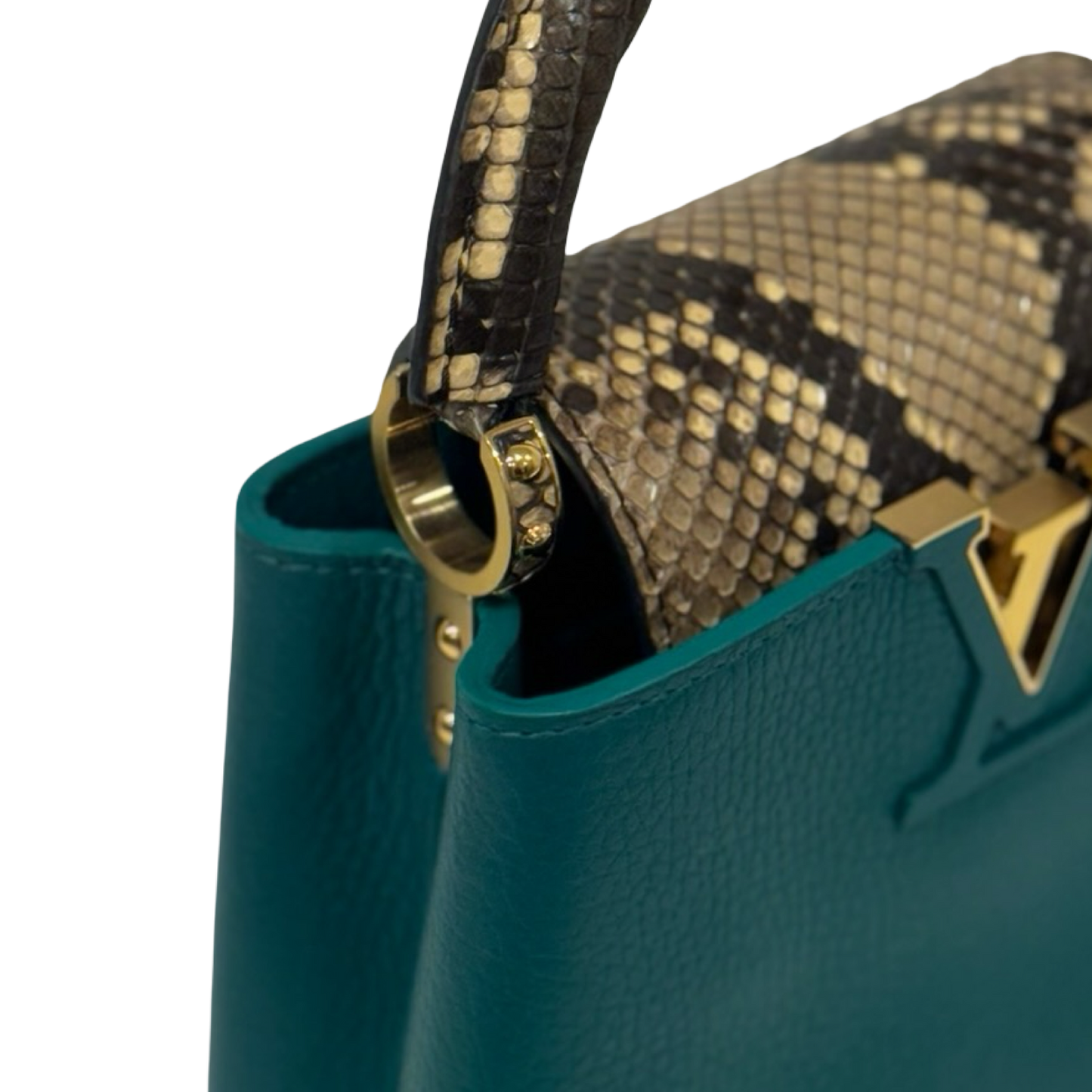Louis Vuitton Python Mini Capucines Bag - GHW / Green