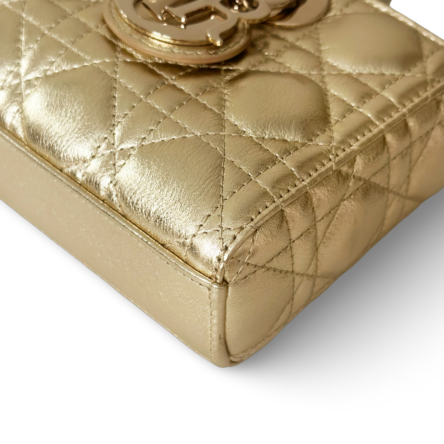 Dior Cannage Lambskin Small Lady D Joy Bag - GHW / Gold