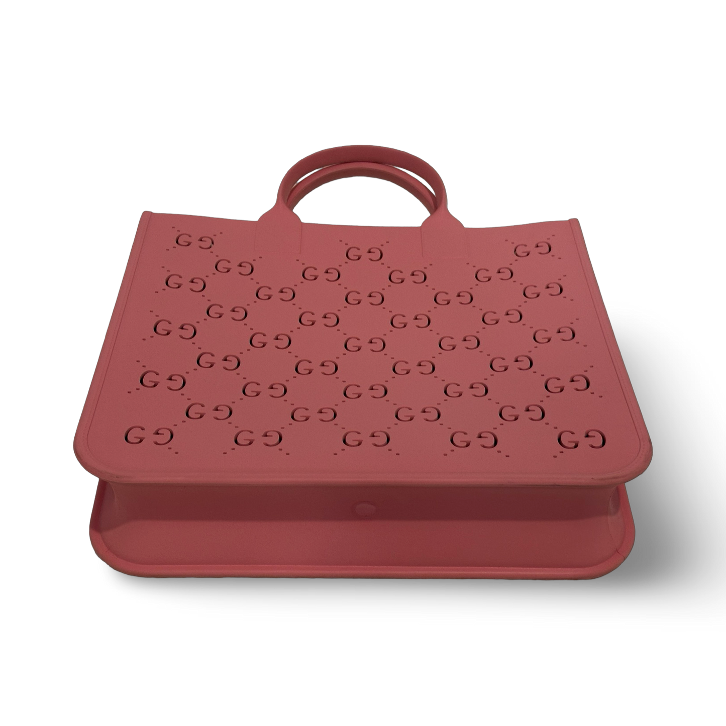 Gucci Kids' Monogram Top-Handle Rubber Tote Bag - Pink