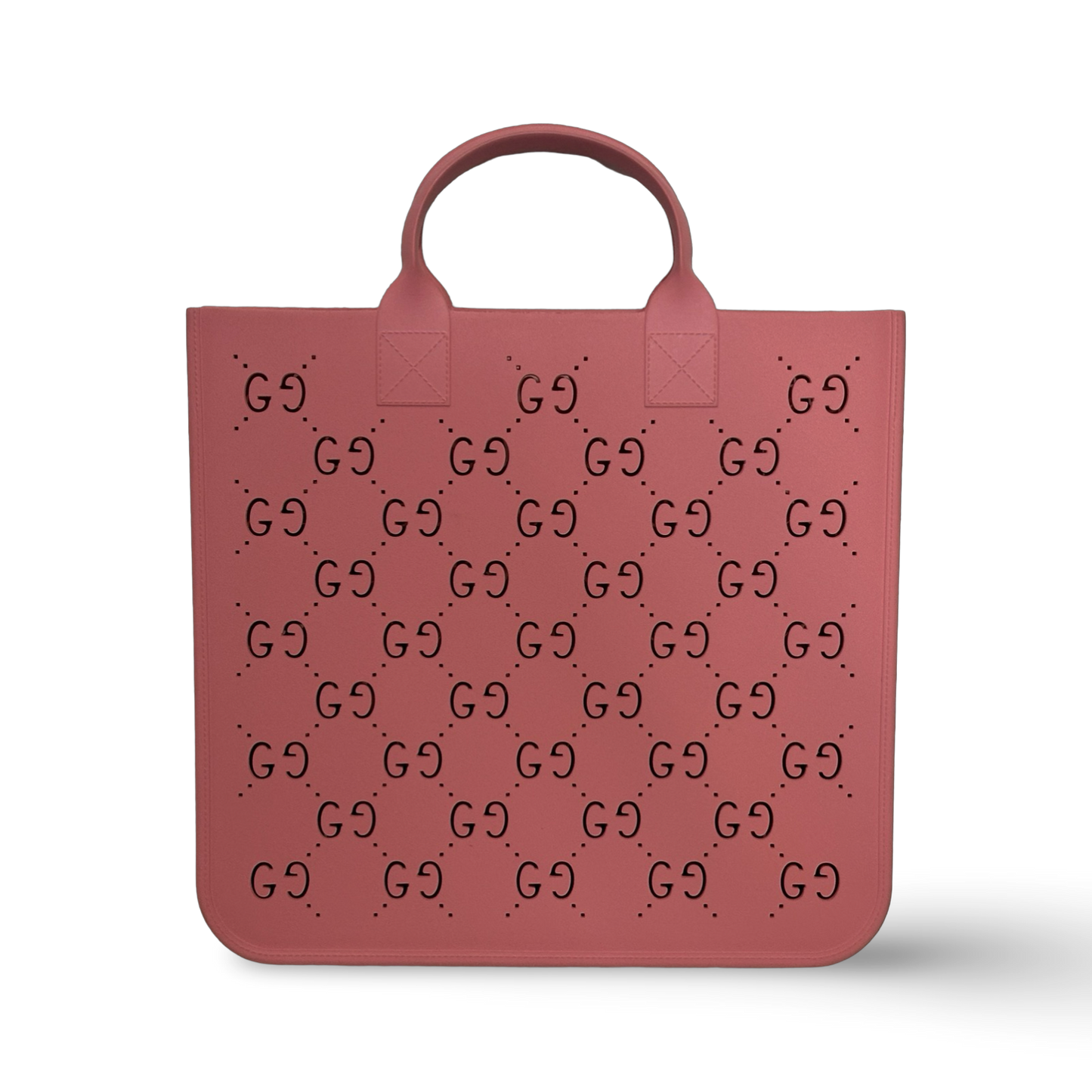 Gucci Kids' Monogram Top-Handle Rubber Tote Bag - Pink