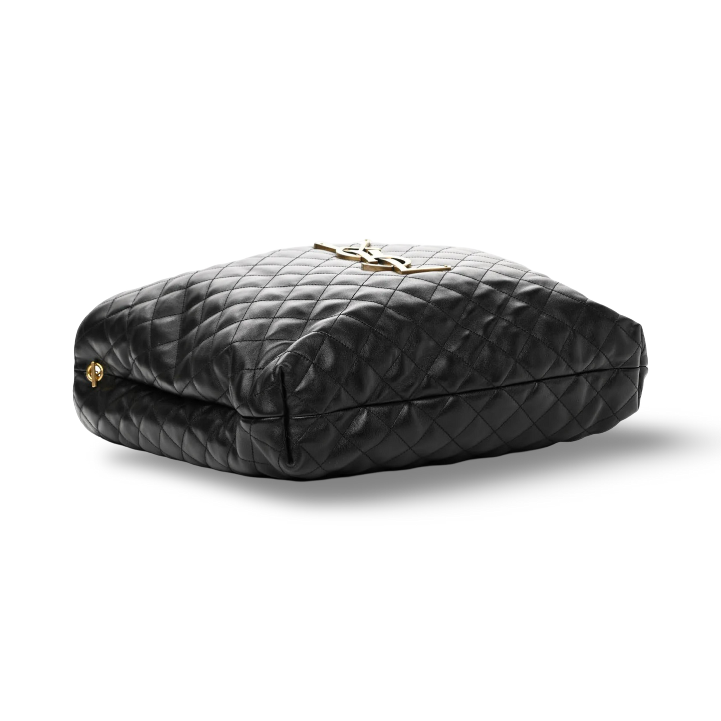 Saint Laurent Quilted Lambskin Maxi Icare Tote Bag - GHW / Black