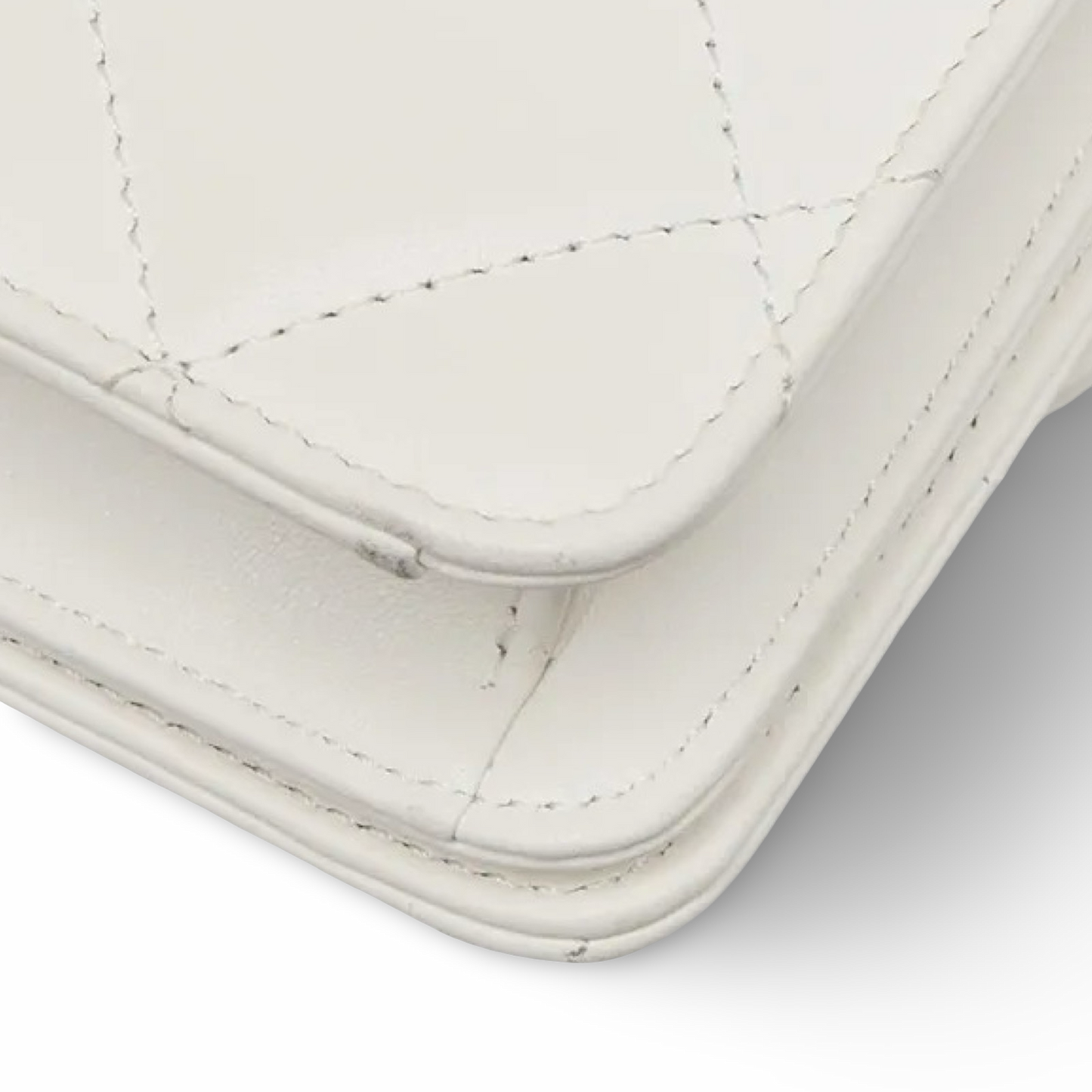 Chanel Quilted Lambskin Pearl Top Handle WOC Bag - SHW / White