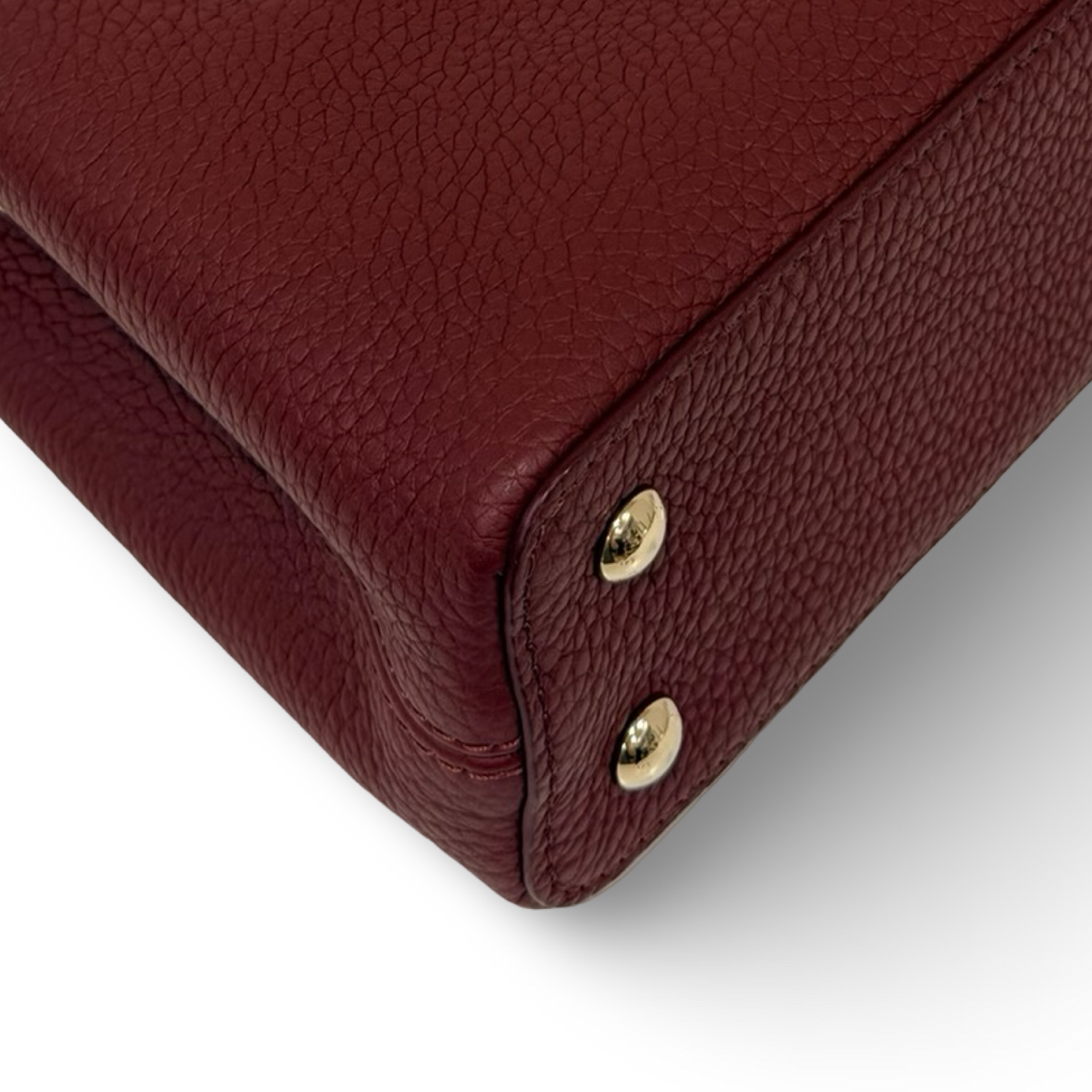 Louis Vuitton Python Mini Capucines Bag - GHW / Burgundy