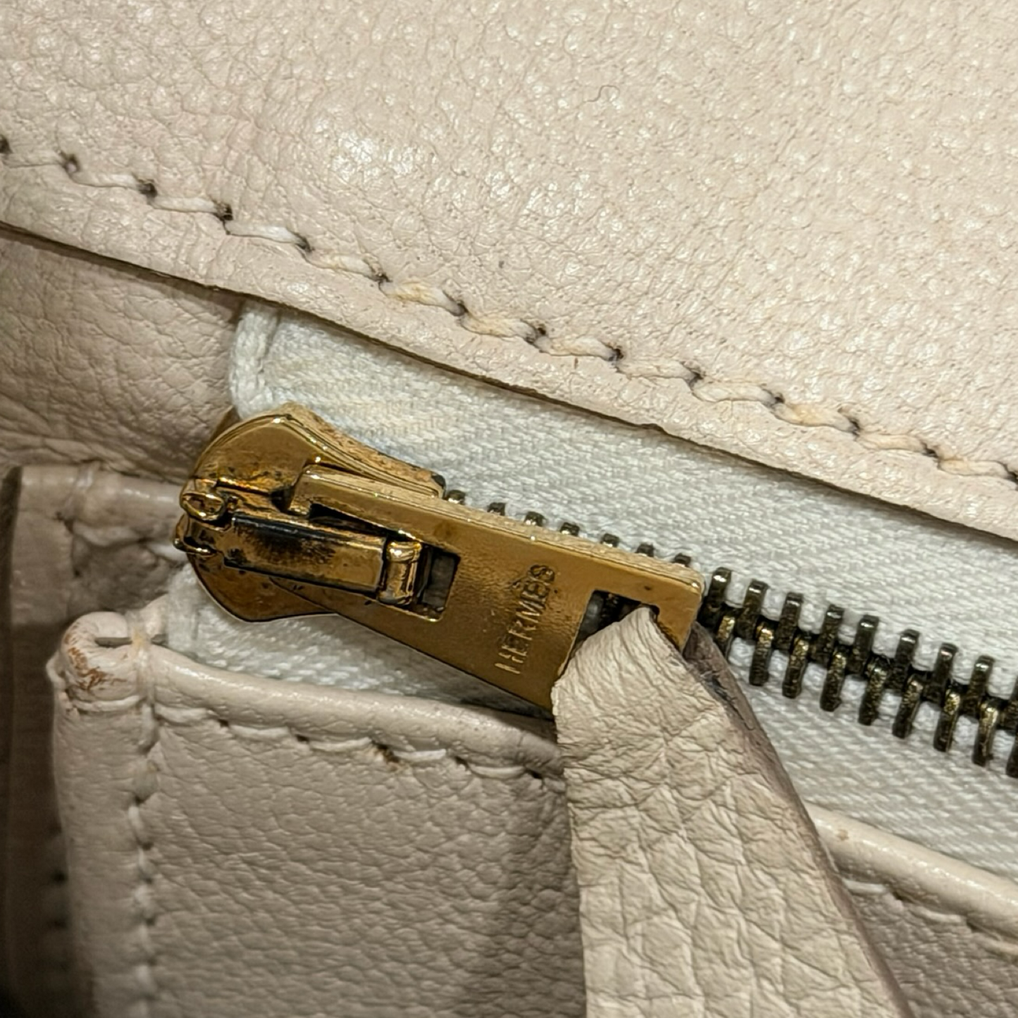 Hermes Togo Birkin 30 Bag - GHW / White