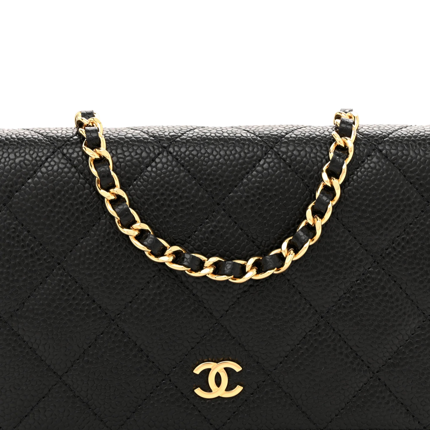 Chanel Quilted Caviar WOC - GHW/ Black